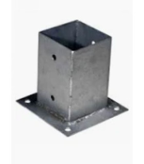 Pieds galvanisés carrés pour fixation sur béton