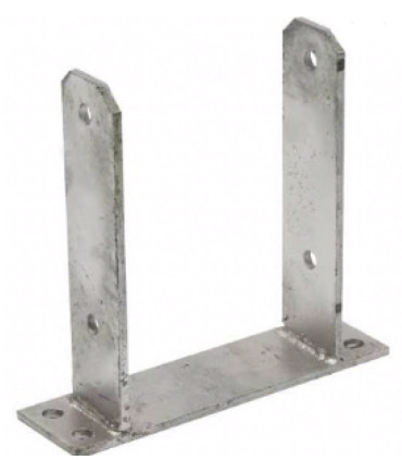 Support galvanisé en U fixation sur béton