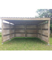 Shelter in bouwpakket voor paarden 3x3m