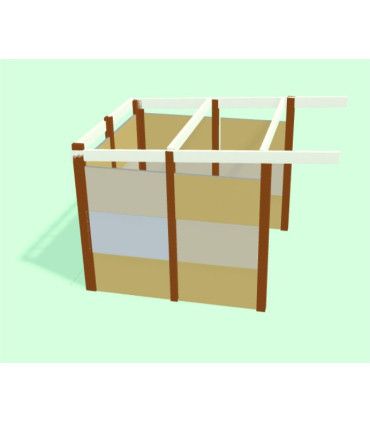 Kit base abri cheval 2.5x2.5m