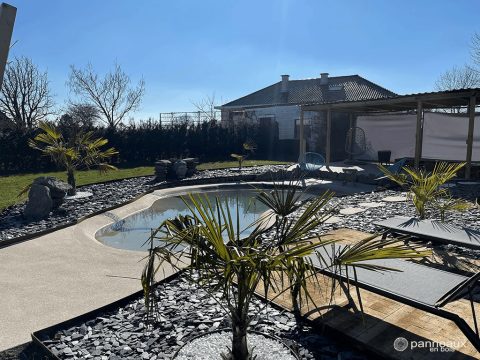 Terrasse en panneaux de coffrage